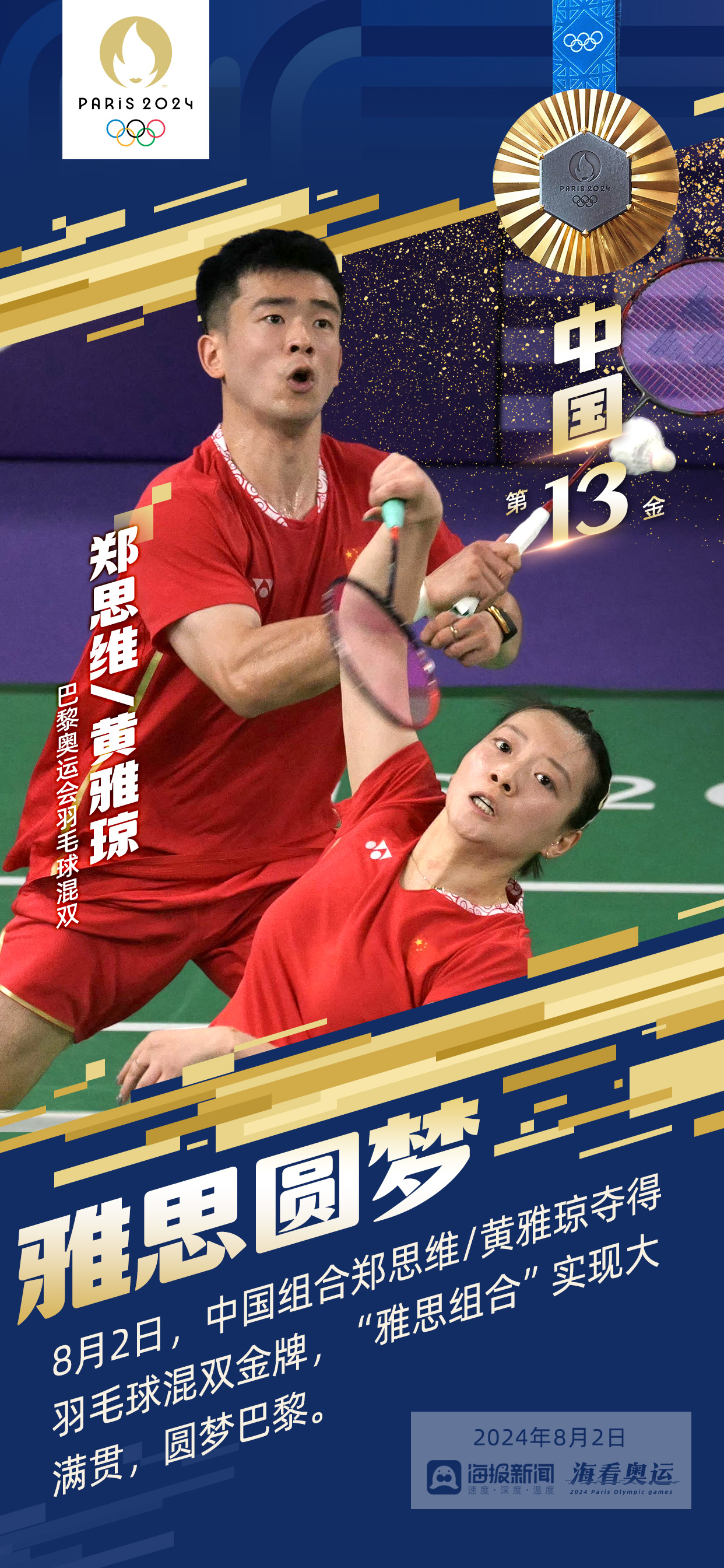 关于羽毛球再创历史，冠军实至名归的信息